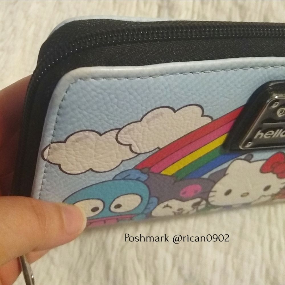 Loungefly Hello Sanrio Characters Rainbow Tote Bag and Wallet - Picture 11 of 15